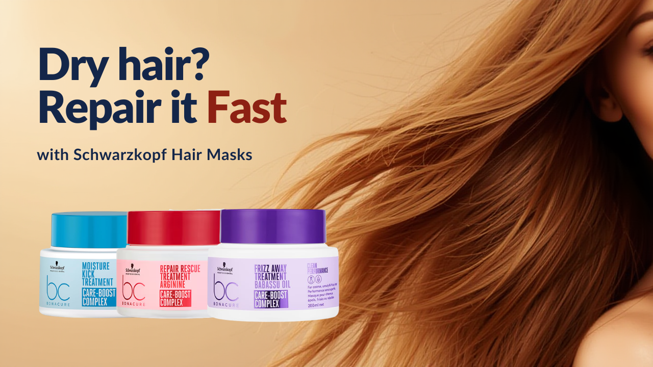 Dry Hair? Repair It Fast with Schwarzkopf Hair Masks