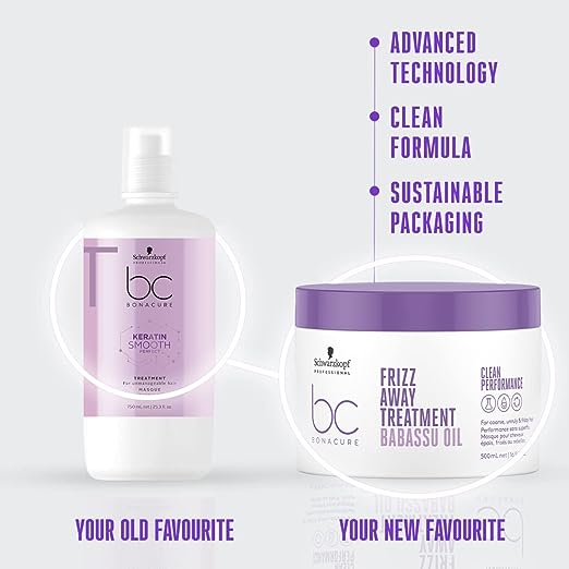 Schwarzkopf Professional Bonacure Frizz Away Treatment with Babassu Oil - 500 ml