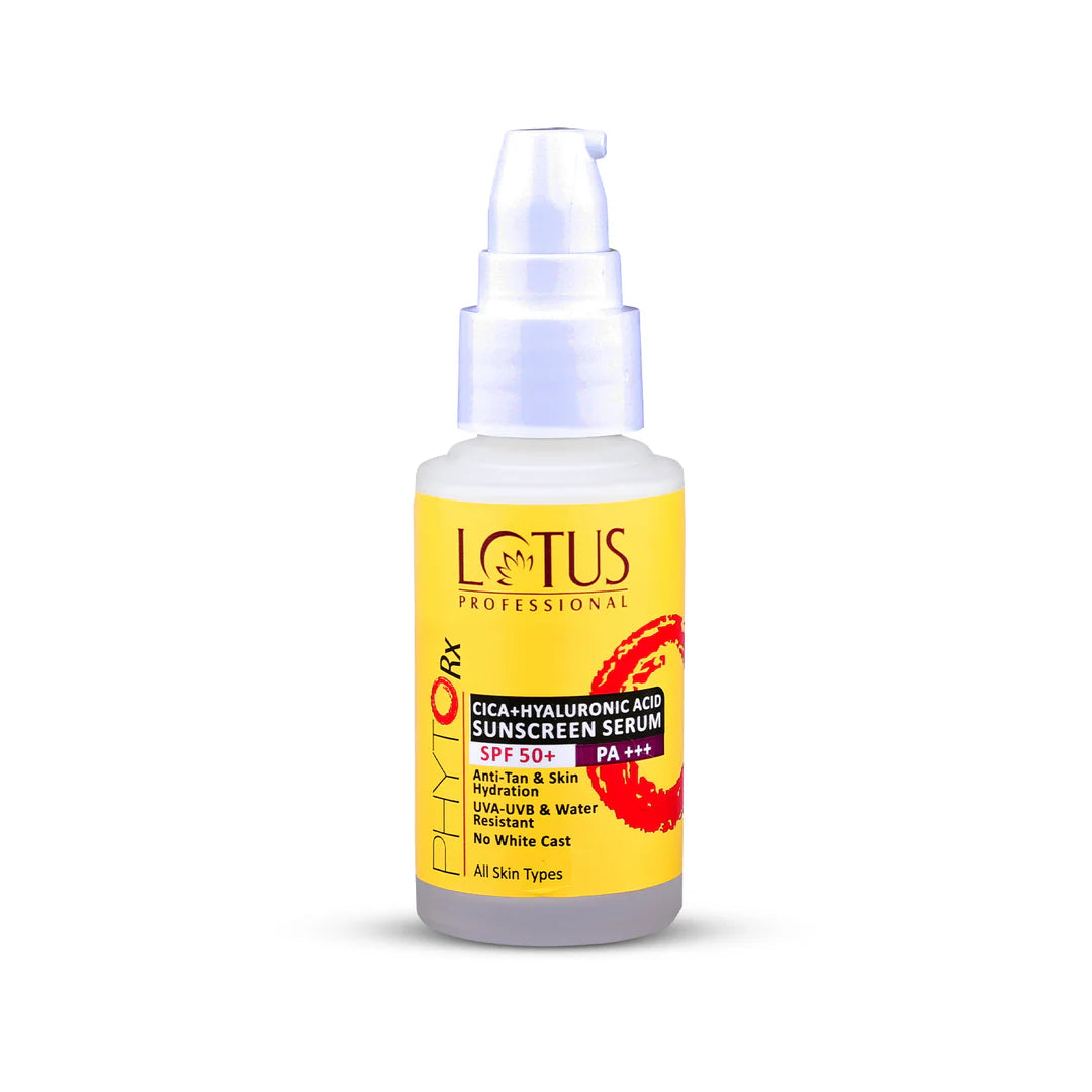 Lotus Professional Cica + Hyaluronic Acid SPF 50 PA+++ Sunscreen Serum For Broad Spectrum, UVA, UVB & Blue Light Protection For All Skin Types - (30ml) Loreal Professional
