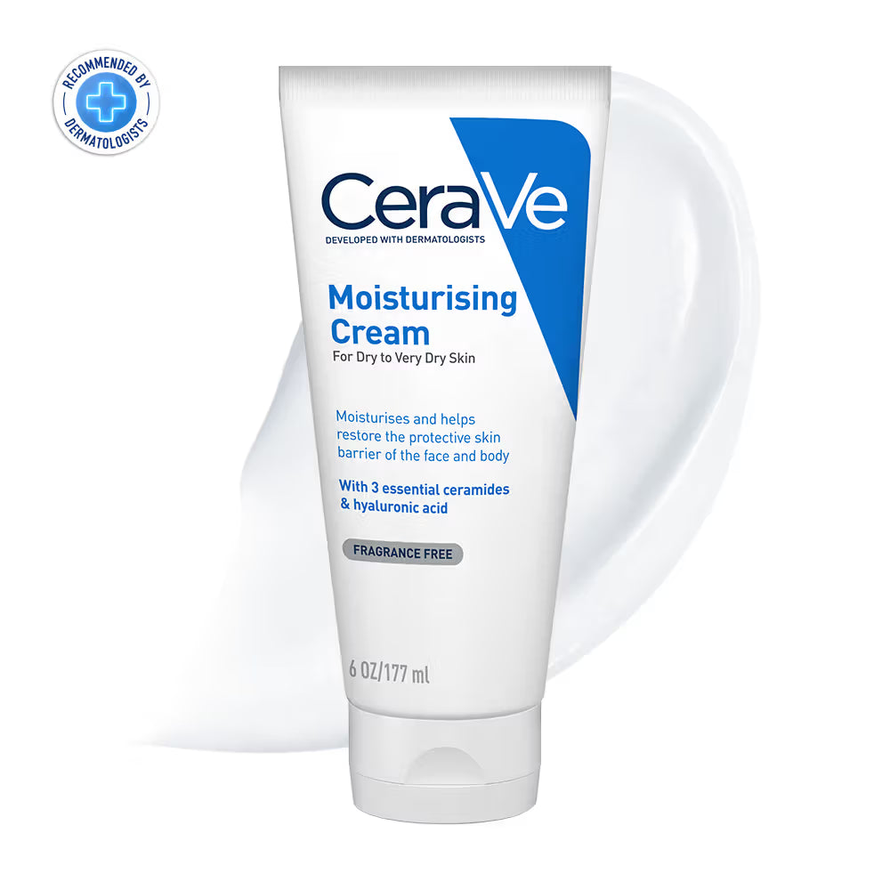 CeraVe Moisturizer Cream For Dry Skin With Ceramides, Niacinamide & Hyaluronic Acid For Barrier Repair – 177ml CeraVe