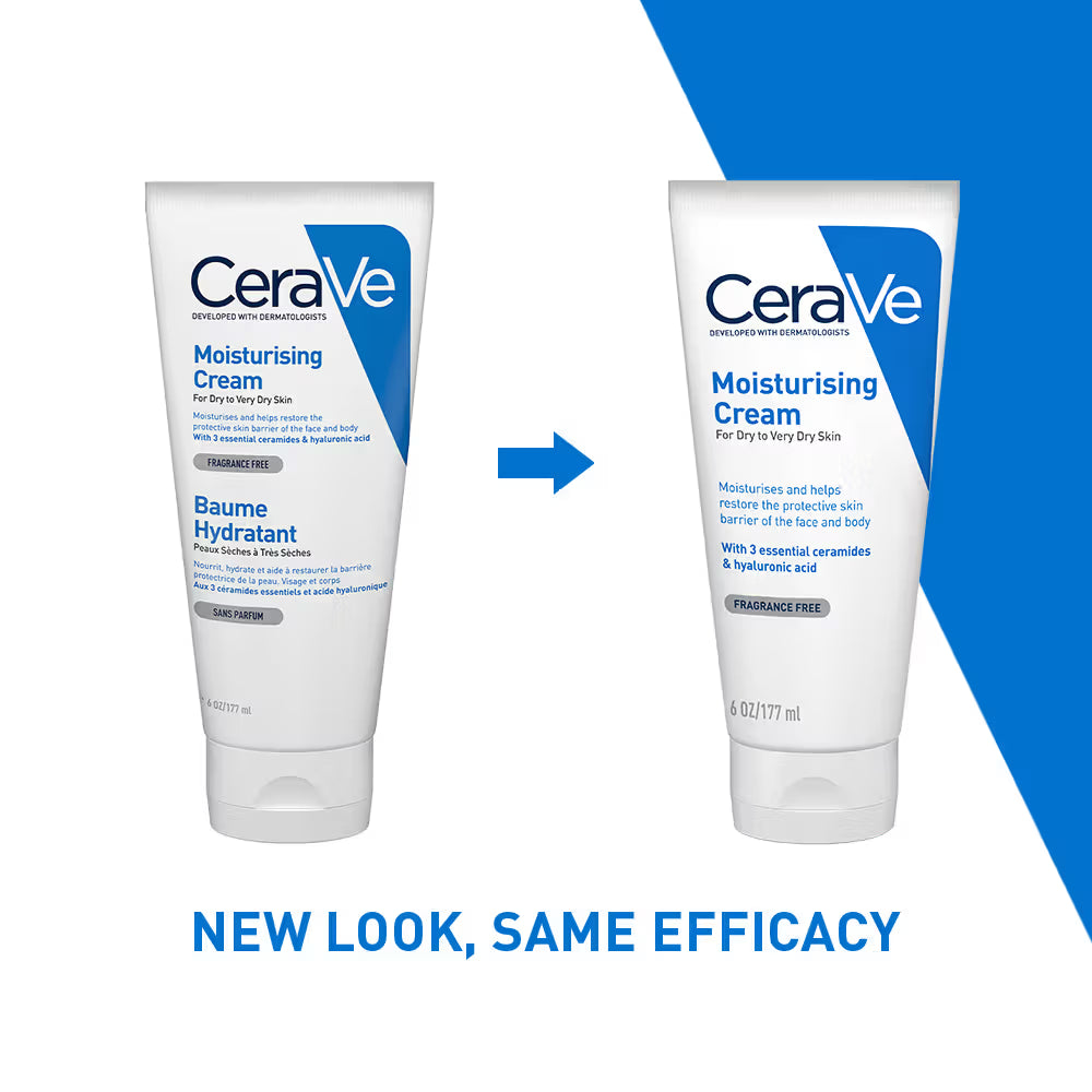 CeraVe Moisturizer Cream For Dry Skin With Ceramides, Niacinamide & Hyaluronic Acid For Barrier Repair – 177ml CeraVe