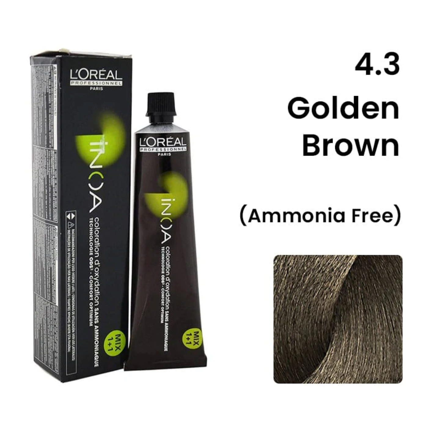 Loreal Professionnel iNoa Hair Color - 4.3 Golden Brown (60g) - Niram Global Private Limited