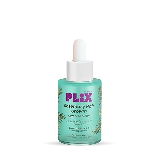 PLIX – The Plant Fix Rosemary Hair Growth Serum | 3% Redensyl + 4% AnaGain + 3% Baicapil | Boosts Hair Density, Reduces Hair Fall & Promotes Growth | 30ml PLIX