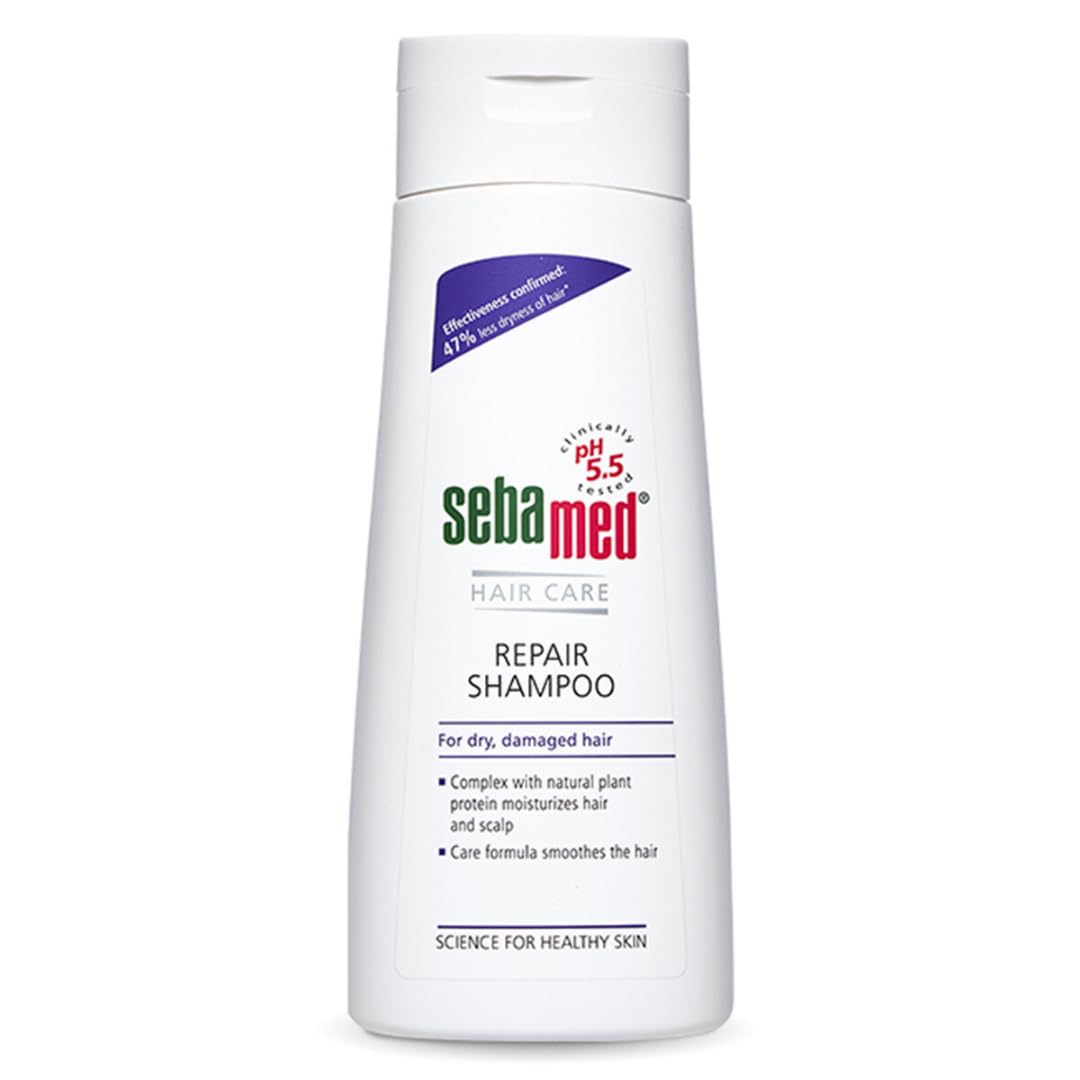 Sebamed Hair Repair Shampoo 200 ml | pH 5.5 | Reduces Hair Dryness by 47% | Plant Protein for Dry & Damaged Hair | Dermatologically Tested | SLS & Paraben Free Sebamed