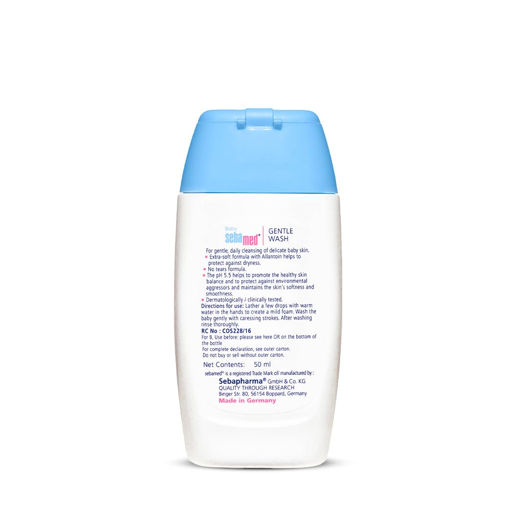 Sebamed Baby Gentle Wash 50 ml | pH 5.5 Soap-Free & Tear-Free Wash Sebamed