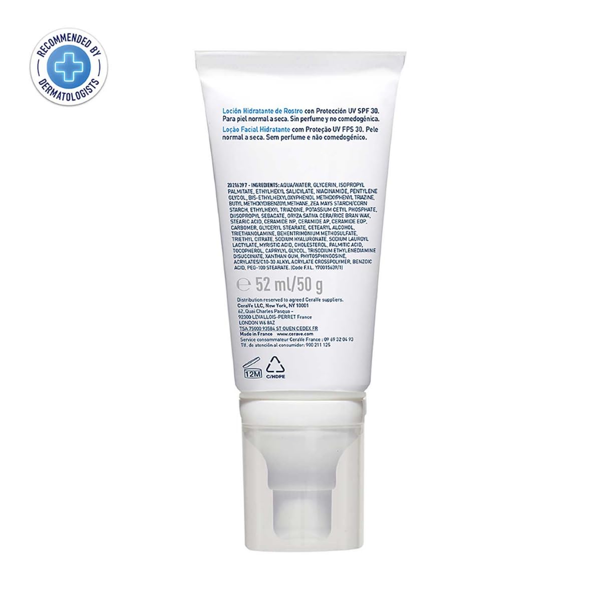 CeraVe AM Facial Moisturizing Lotion With Sunscreen SPF 30 UVB + UVA, Dermatologist Recommended Day Cream (50gm) CeraVe