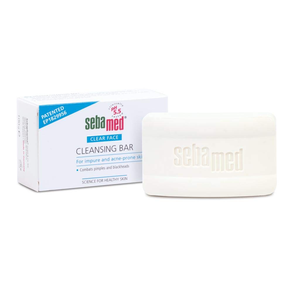 Sebamed Clear Face Cleansing Bar 100 g | pH 5.5 for Acne-Prone Skin Sebamed