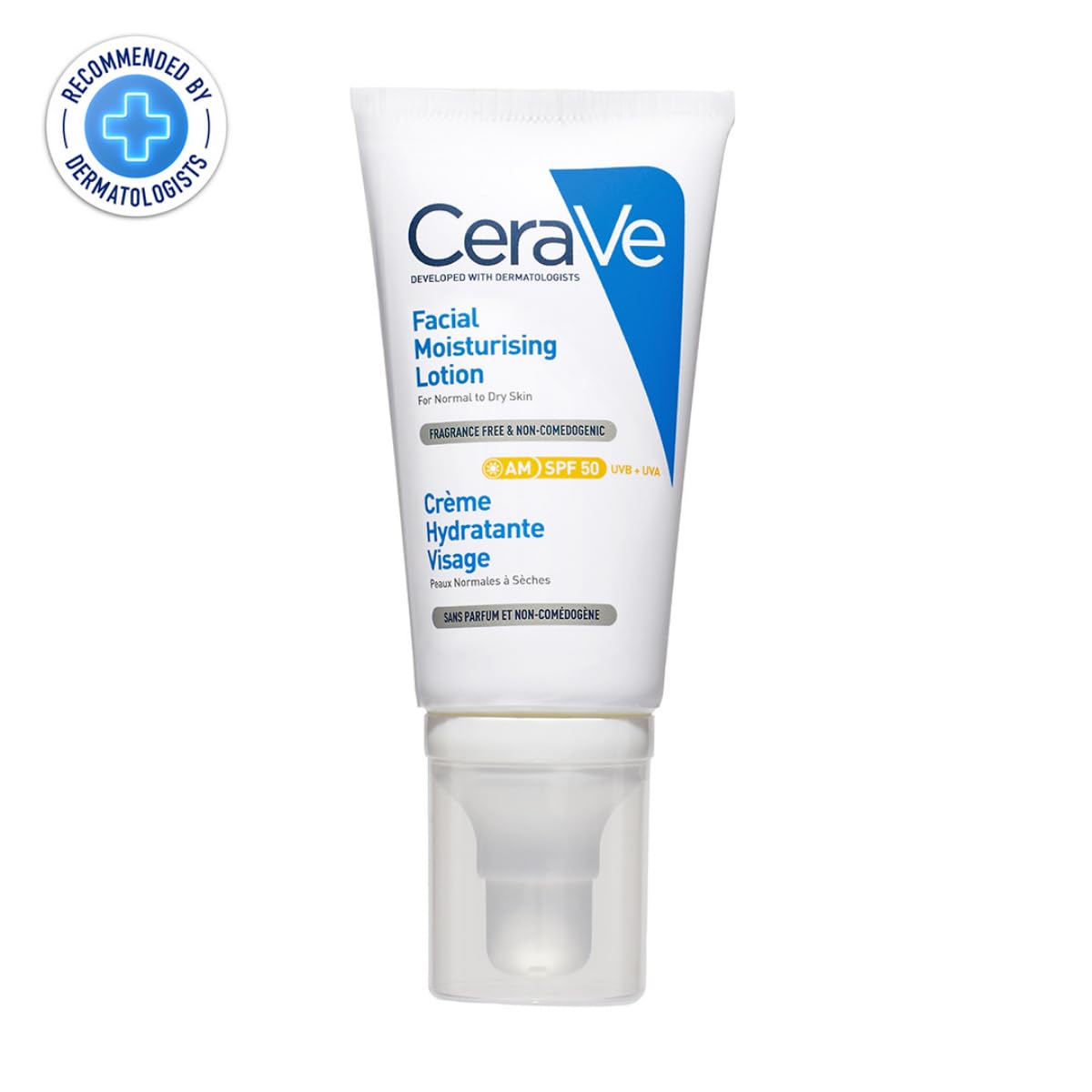 Cerave AM Facial Moisturizing Lotion With Sunscreen SPF 50 UVB + UVA, Dermatologist Recommended Day Cream (52ml) Niram Global Private Limited