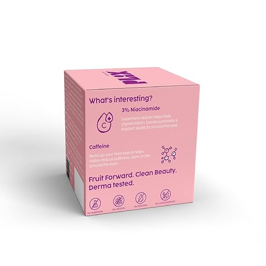 PLIX β The Plant Fix Guava Fresh Under-Eye Gel | Reduces Dark Circles, Puffiness & Fine Lines | With 3% Niacinamide, Vitamin E & Caffeine | 100% Vegan | 15g PLIX