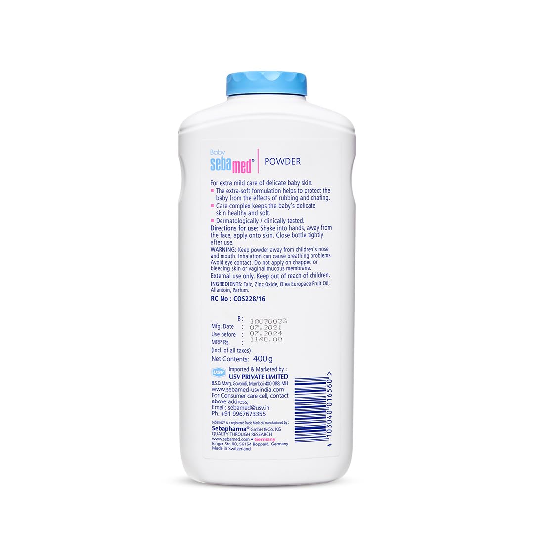 Sebamed Baby Powder with Olive Oil 400 g Sebamed