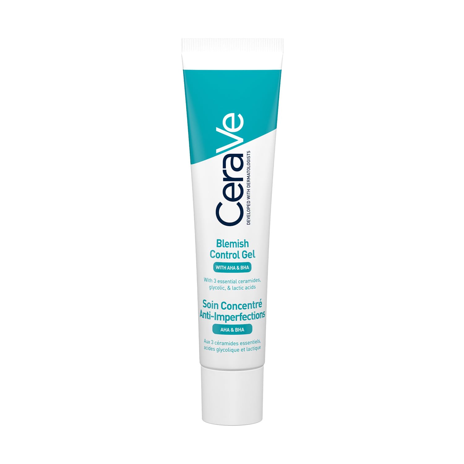 CeraVe Blemish Control Gel with 2% Salicylic Acid, AHA & Niacinamide for Acne Spot Treatment (40ml) CeraVe
