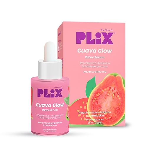 PLIX β The Plant Fix 23% Vitamin C Guava Face Serum | Brightening, Clear & Even-Tone Formula | With Hyaluronic Acid & Pentavitin | For All Skin Types | 20ml PLIX