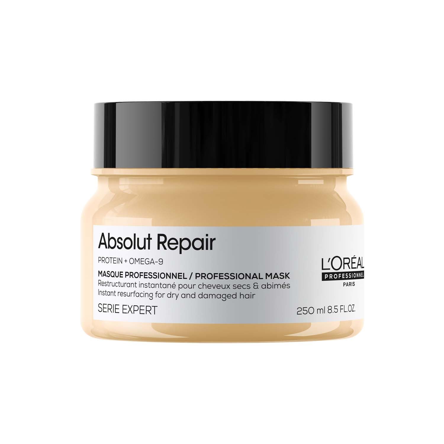 L'Oréal Professionnel Absolut Repair Mask 250 ml | With Protein & Omega-9 | Repairs & Strengthens Dry, Damaged Hair | Professional Mask for Men & Women Loreal Professional