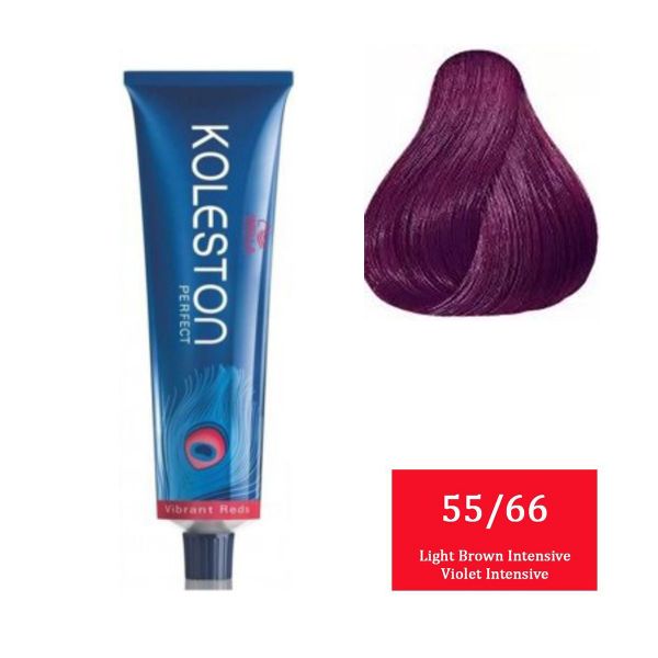 Wella Professionals Koleston Perfect Vibrant Reds - 55/66 Light Brown Intensive Violet Intensive - Niram Global Private Limited