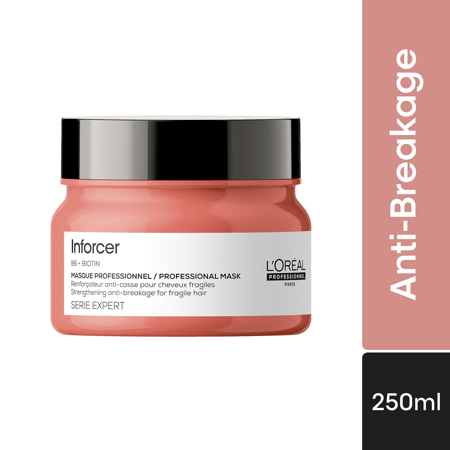 L'Oréal Professionnel Inforcer Mask 250 ml | With Biotin & Vitamin B6 | Reduce Hair Breakage & Split Ends | Strengthening Mask for Men & Women Loreal Professional