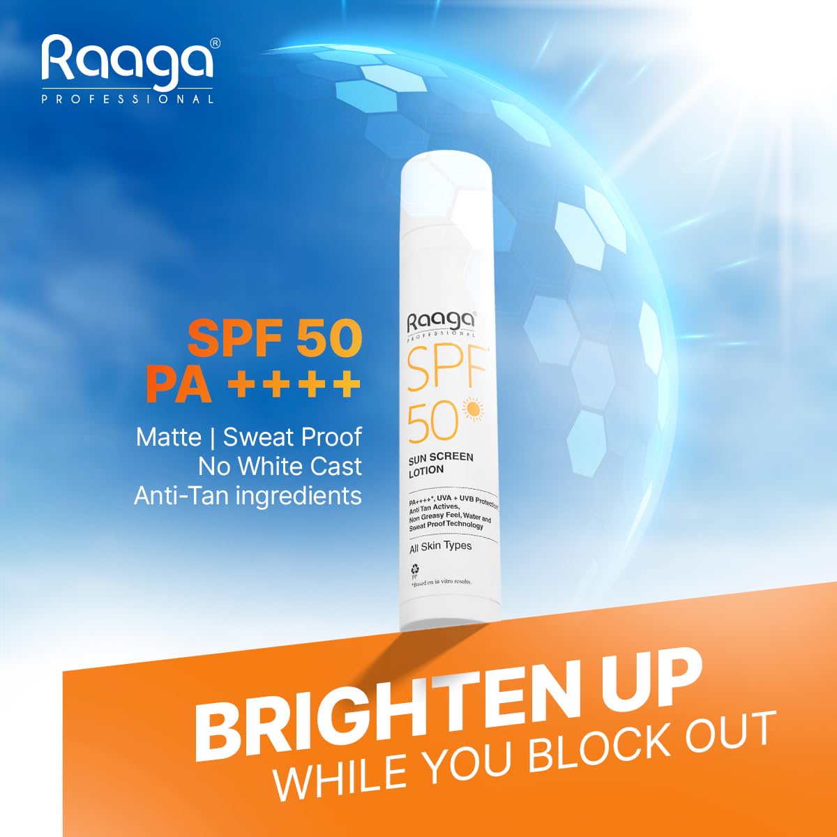 Raaga Sunscreen Lotion SPF 50 | UV Protection Sunblock Raaga Professional