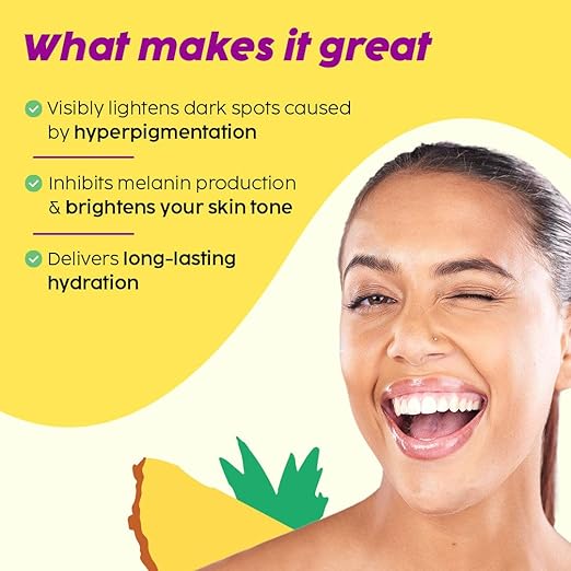 PLIX – Pineapple Skin Depigmentation Face Cream | Alpha Arbutin & SymWhite Plus | Dark Spot Corrector, Tan Removal & Even-Toned Radiance | Unisex | 50g PLIX
