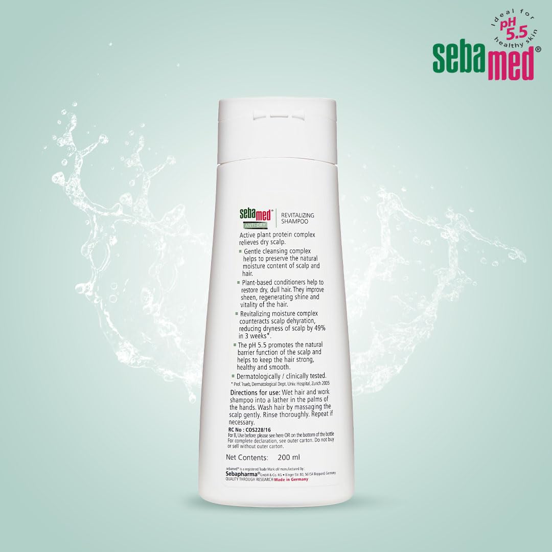 Sebamed Anti-Dry Revitalizing Shampoo 200 ml | pH 5.5 for Less Dryness Sebamed