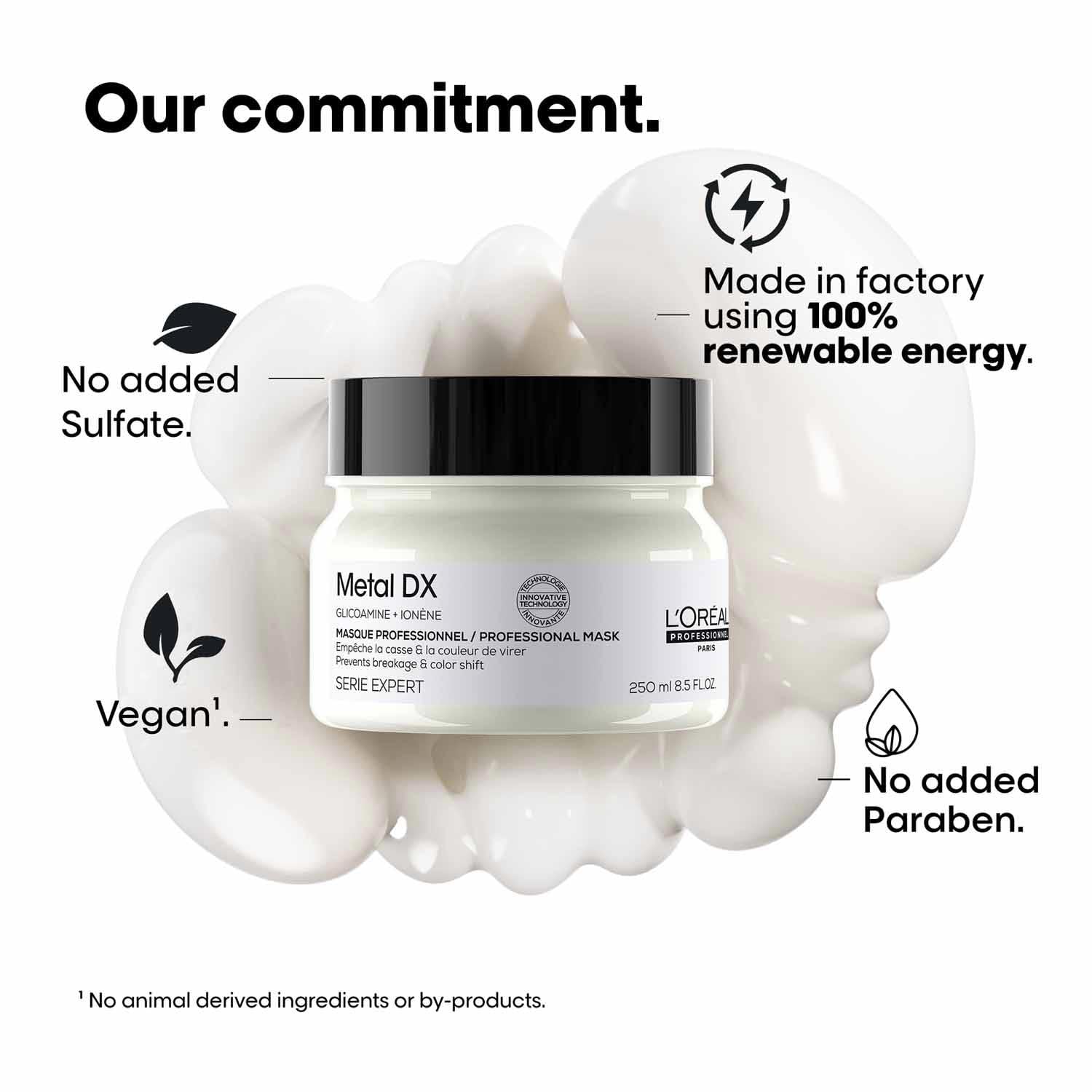 L’Oréal Professionnel Metal DX Anti-Deposit Protector Hair Mask - 250ml | Professional Mask for Less Breakage, Get Strong & Shiny Hair | With Glicoamine | For Men & Women Loreal Professional