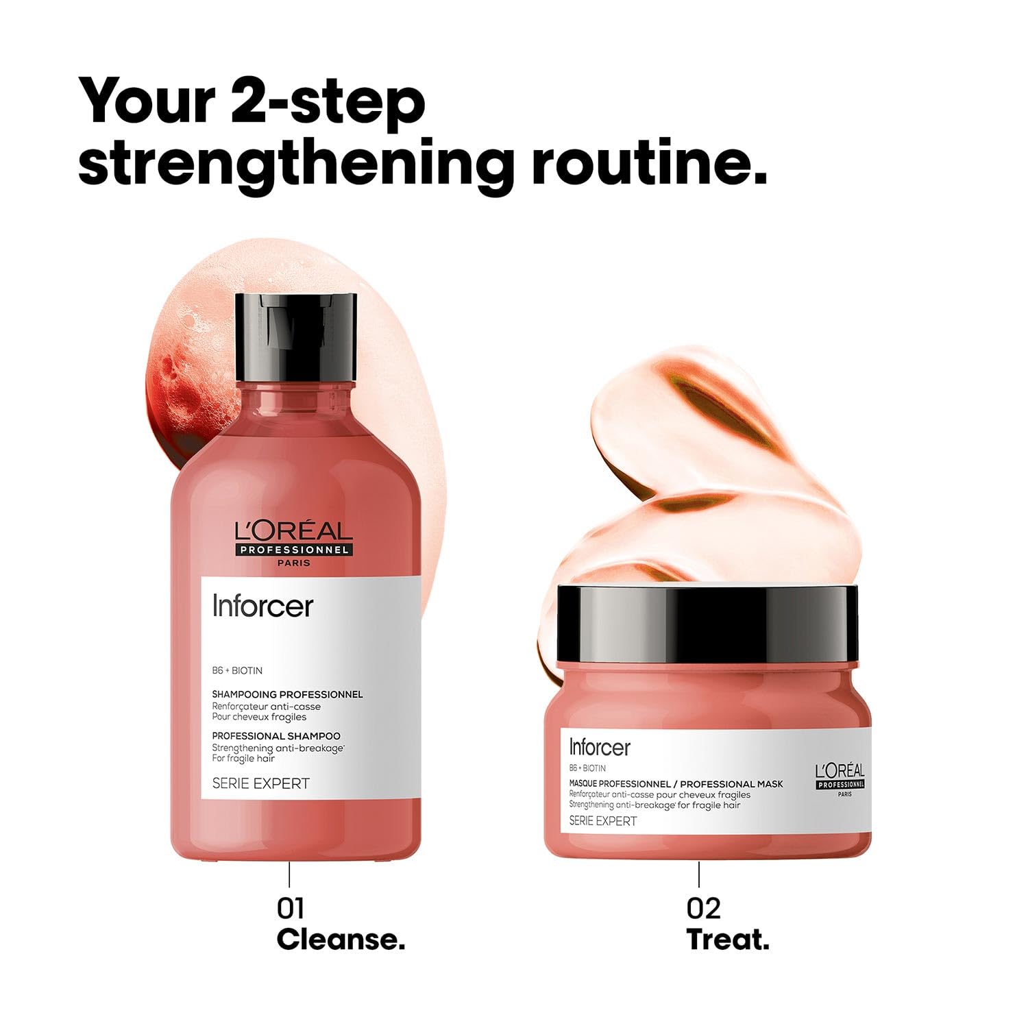 L'Oréal Professionnel Inforcer Mask 250 ml | With Biotin & Vitamin B6 | Reduce Hair Breakage & Split Ends | Strengthening Mask for Men & Women Loreal Professional