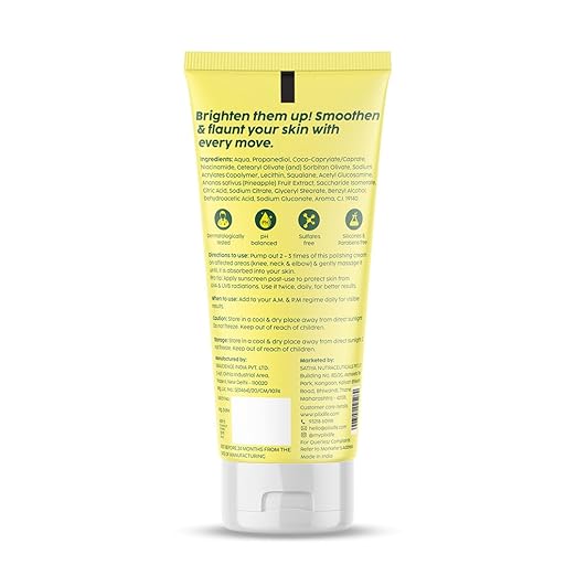 PLIX – The Plant Fix Pineapple 5% Niacinamide Bright Polishing Cream | For Neck, Knees & Elbows | Reduces Hyperpigmentation, Exfoliates & Hydrates Skin | All Skin Types | 50g PLIX