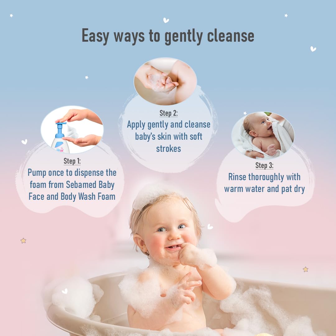 Sebamed Baby Face & Body Wash Foam pH 5.5 400 ml Sebamed