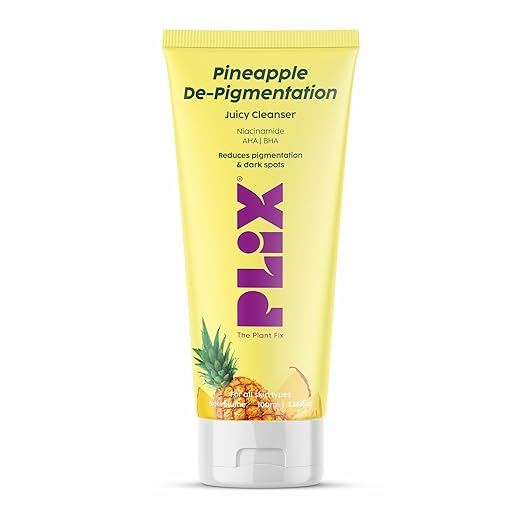 PLIX – The Plant Fix 5% Pineapple Foaming Facewash | Brightening Cleanser for Even-Toned, Radiant Skin | Reduces Pigmentation | Sulphate, Paraben & Silicone Free | 100ml PLIX