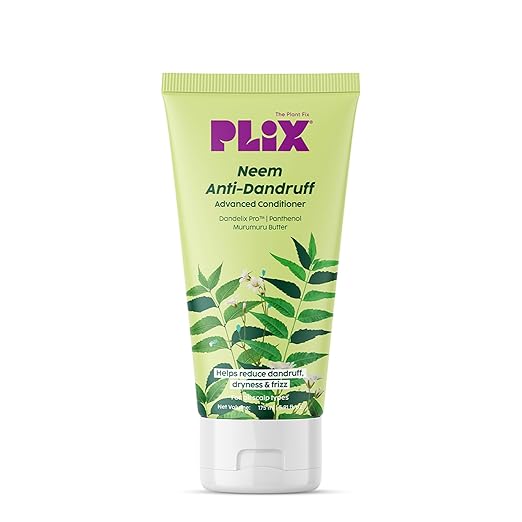 PLIX – The Plant Fix All Neem Anti-Dandruff Advanced Conditioner | With Dandelix Pro & Murumuru Butter | Fights Dandruff & Nourishes Scalp | Paraben & Sulphate Free | Unisex | 175ml
