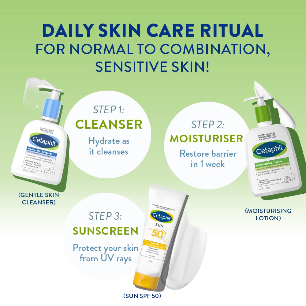 Cetaphil Moisturising Lotion for Face & Body, Normal to dry skin,500 ml cetaphil