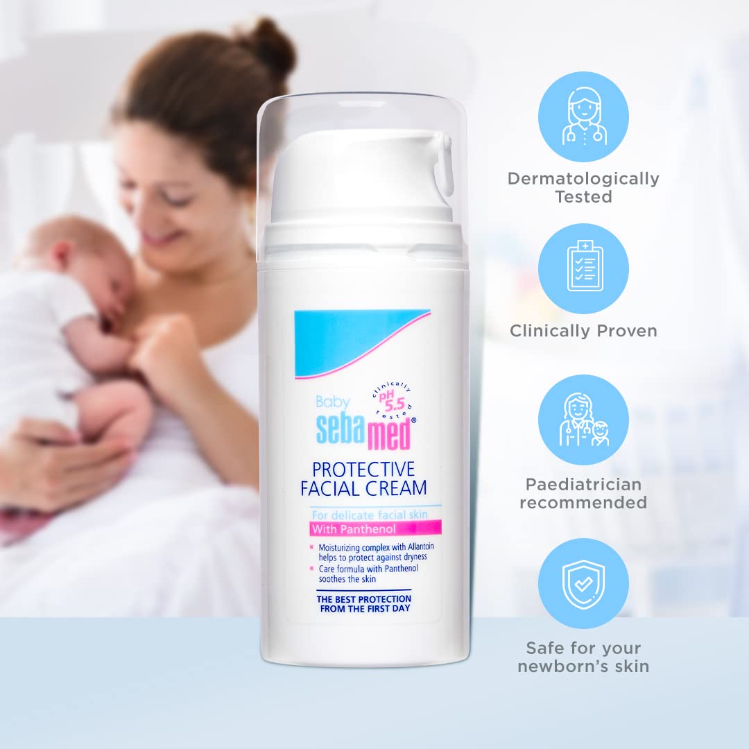 Sebamed Baby Protective Facial Cream 100 ml | pH 5.5 Face Cream Sebamed