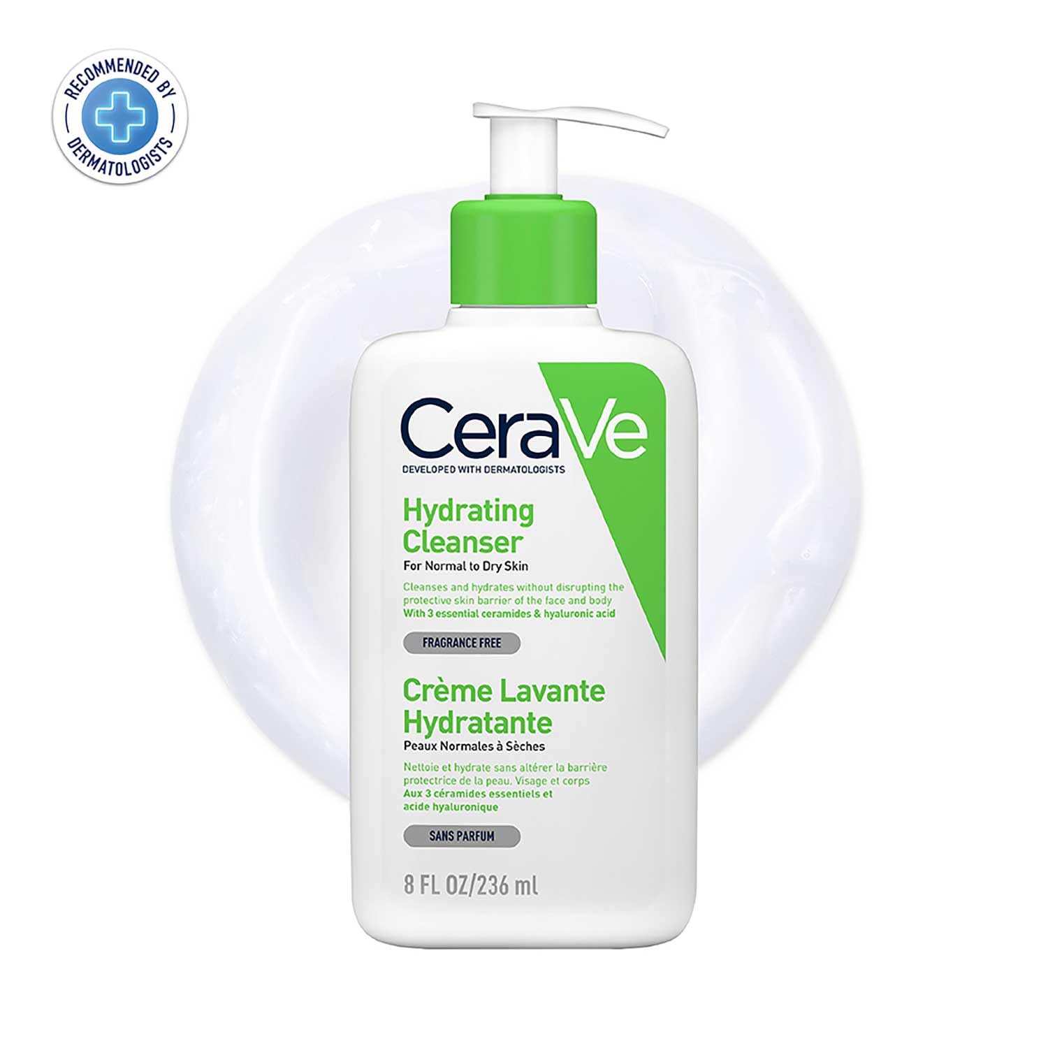 CeraVe Hydrating Cleanser Non-Foaming Face Wash for Dry Skin with Ceramides & Hyaluronic Acid – 236ml CeraVe