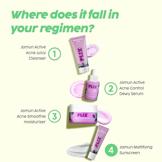 PLIX – The Plant Fix 0.1% Salicylic Acid Jamun Mattifying Lightweight Sunscreen SPF 50+ PA+++ | UVA & UVB Protection | Controls Acne & Hydrates Skin | Unisex | 50g PLIX