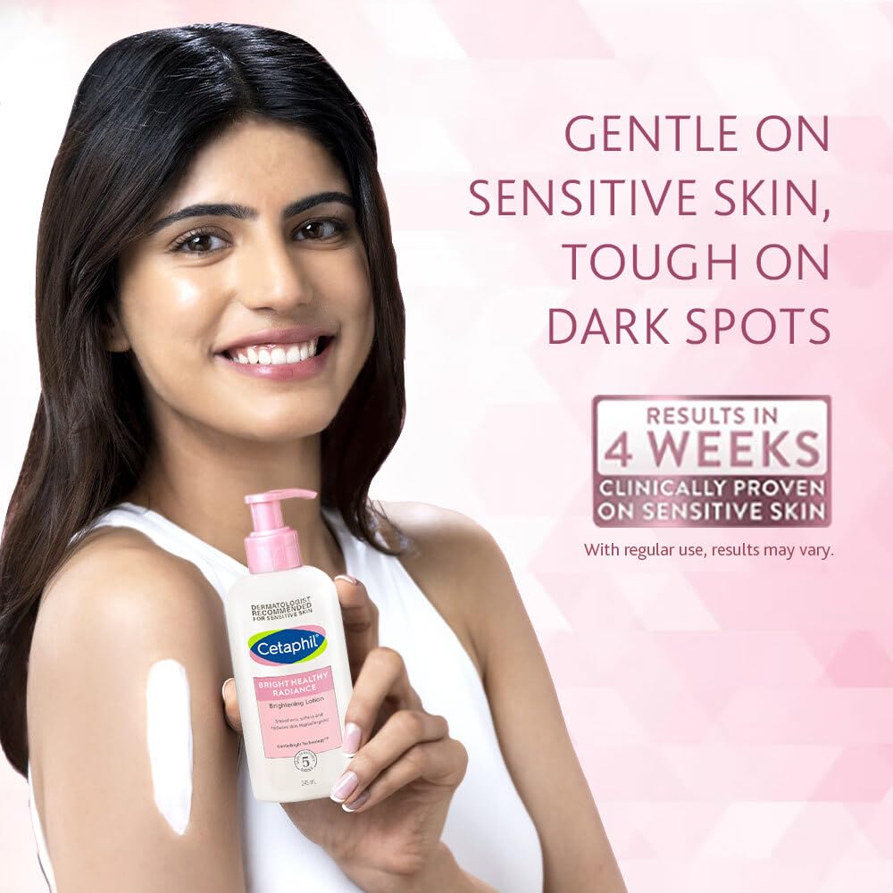 Cetaphil Bright Healthy Radiance Brightness Lotion 245ml, Dermatologist Tested, Niacinamide & Sea Daffodil, Dark Spot Reduction, Even Skin Tone cetaphil