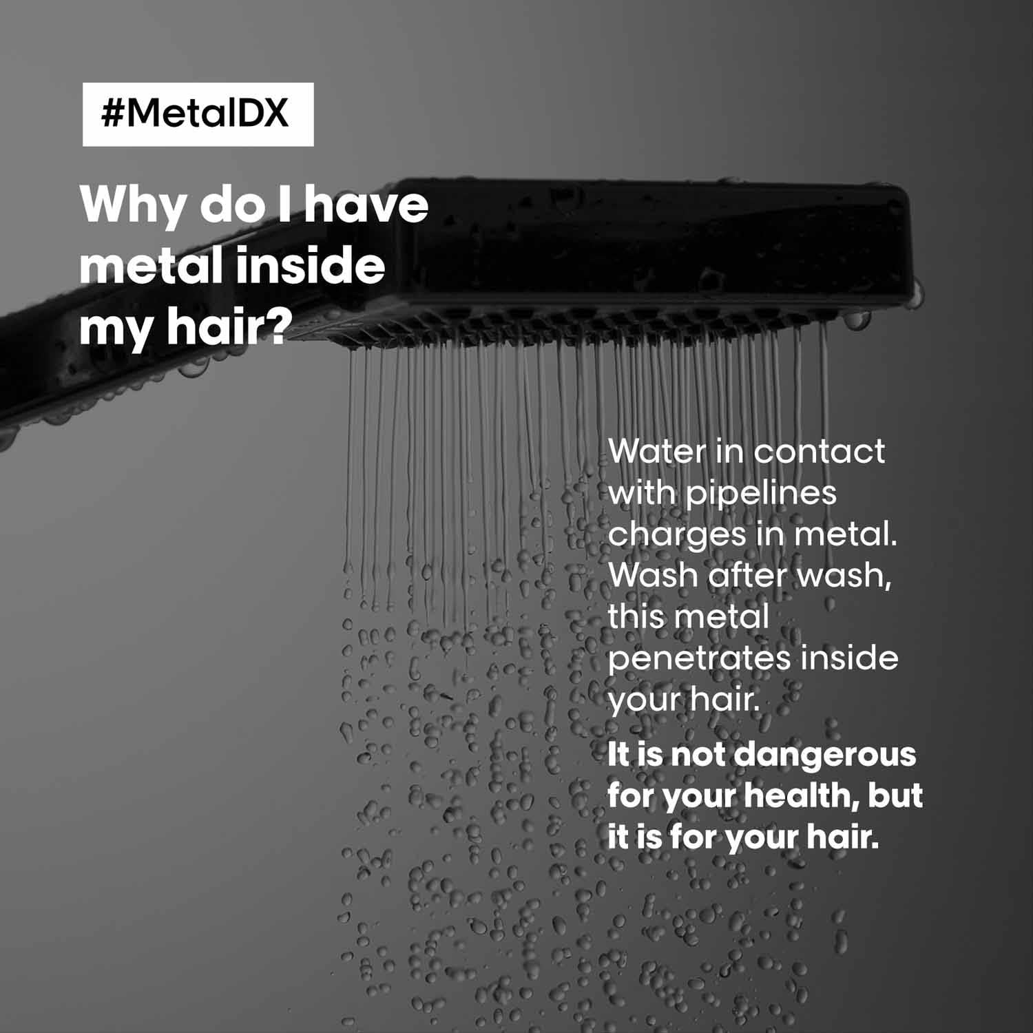 L’Oréal Professionnel Metal DX Anti-Deposit Protector Hair Mask - 250ml | Professional Mask for Less Breakage, Get Strong & Shiny Hair | With Glicoamine | For Men & Women Loreal Professional