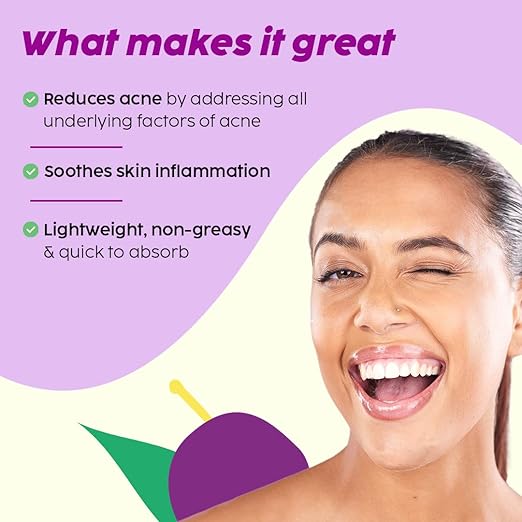 PLIX – 2% Niacinamide Jamun Moisturizer | 2% Acne Buster for Pimple Control | Witch Hazel & Jamun Extract | For Oily & Acne-Prone Skin | 50g PLIX