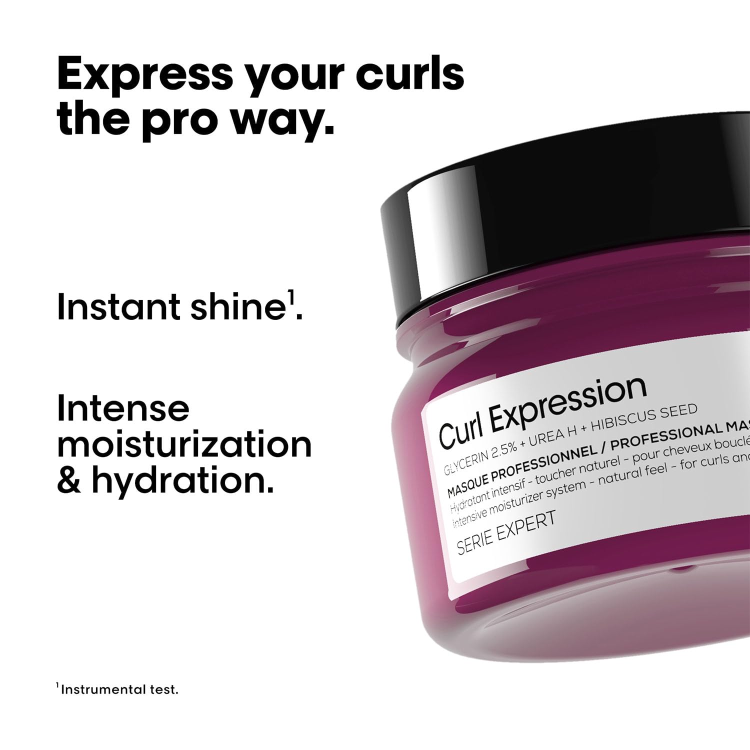 L'Oréal Professionnel Curl Expression Intense Moisturizer Mask 250 ml | Deep Hydration & Detangling for Curls | With Glycerin, Urea H & Hibiscus Seed Loreal Professional