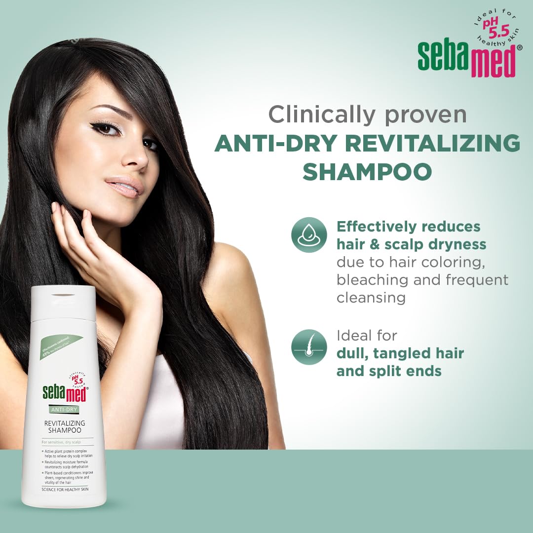 Sebamed Anti-Dry Revitalizing Shampoo 200 ml | pH 5.5 for Less Dryness Sebamed