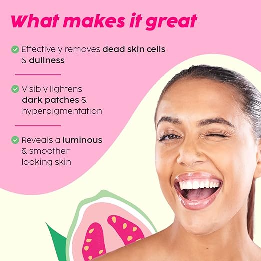 PLIX – The Plant Fix 3% Glycolic Acid Guava Serum | Gentle Exfoliation, Glowing & Even-Toned Skin | Minimizes Dark Spots | For All Skin Types | 30ml PLIX