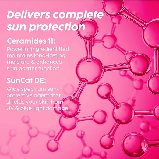 PLIX – The Plant Fix SPF 50+ Guava Glow Invisible Sunscreen | PA+++ | UV A, UV B & Blue Light Protection | With Ceramides, Vitamin C & Hyaluronic Acid | No White Cast | 50g PLIX