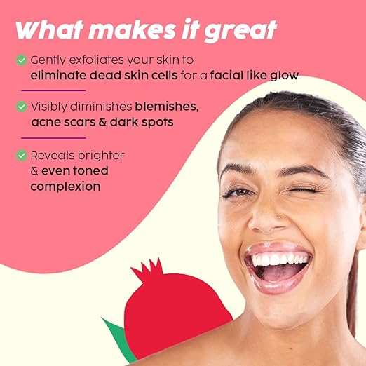 PLIX – The Plant Fix Pomegranate Peeling Potion | 25% AHA + 2% BHA + 5% PHA | At-Home Facial, Gentle Exfoliation & Glow Boost | Unisex | 30ml PLIX