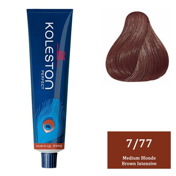 Wella Professionals Koleston Perfect Deep Browns - 7/77 Medium Blonde Brown intensive - Niram Global Private Limited