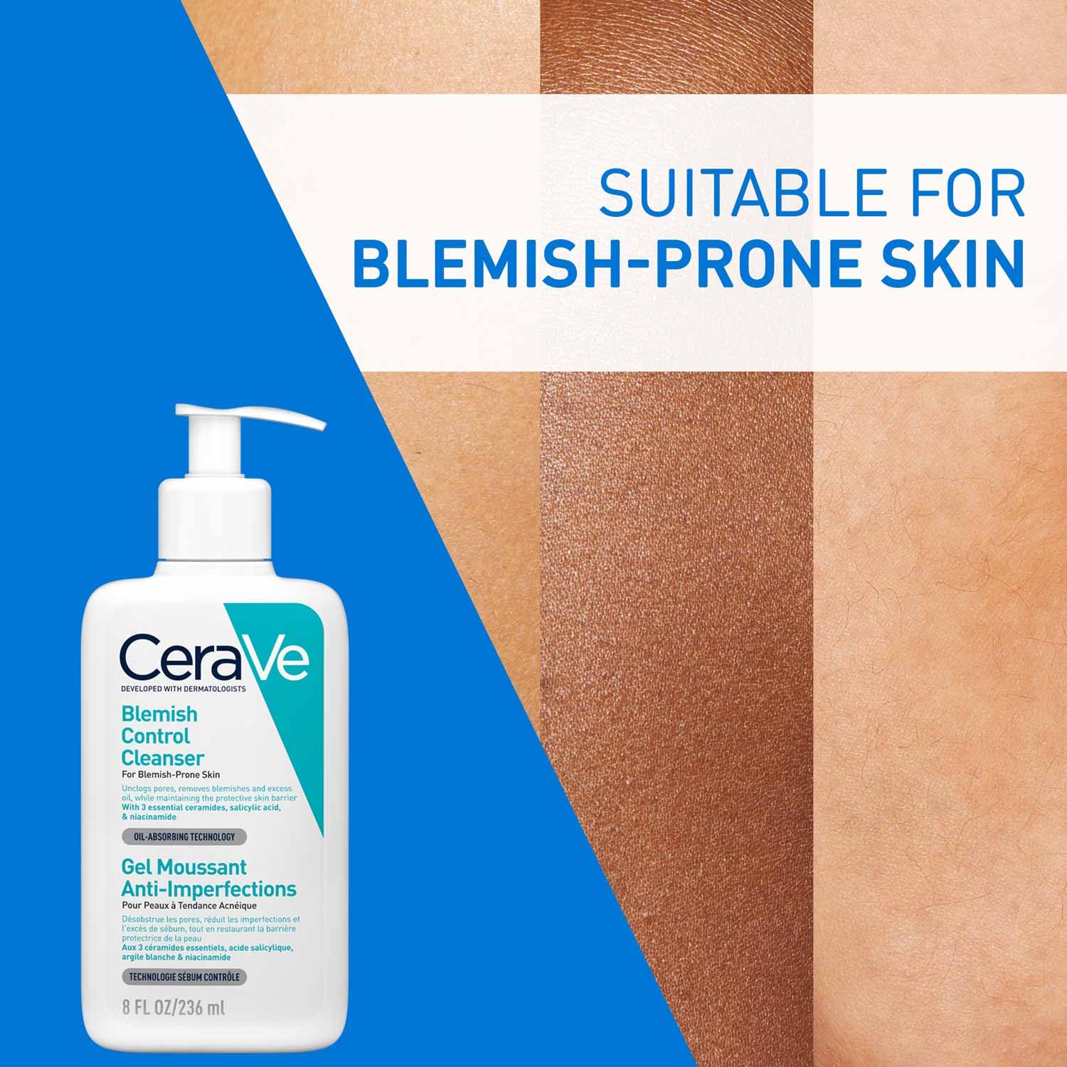 CeraVe Blemish Control Cleanser with 2% Salicylic Acid & Niacinamide for Acne-prone skin (236ml) CeraVe