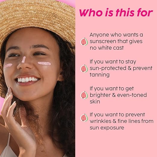 PLIX – The Plant Fix SPF 50+ Guava Glow Invisible Sunscreen | PA+++ | UV A, UV B & Blue Light Protection | With Ceramides, Vitamin C & Hyaluronic Acid | No White Cast | 50g PLIX