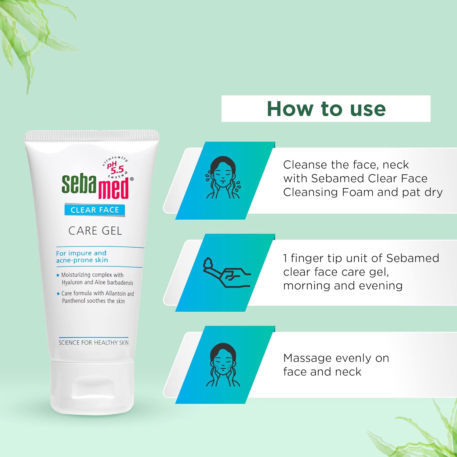 Sebamed Clear Face Care Gel 50ml | pH 5.5 | Acne-Prone Skin Gel Sebamed