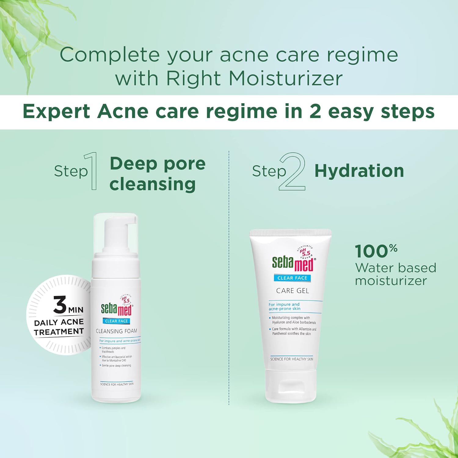 Sebamed Clear Face Care Gel 50ml | pH 5.5 | Acne-Prone Skin Gel Sebamed