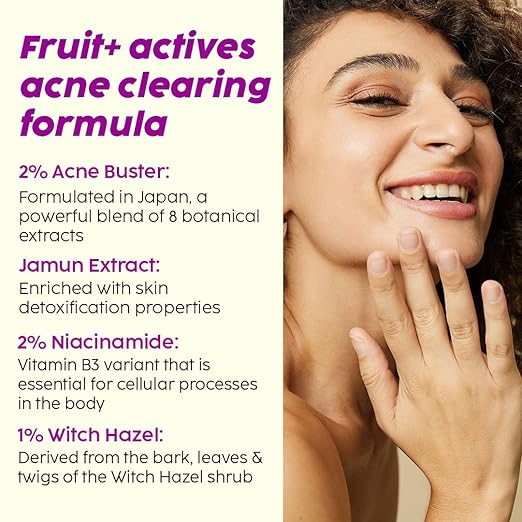 PLIX – 2% Niacinamide Jamun Moisturizer | 2% Acne Buster for Pimple Control | Witch Hazel & Jamun Extract | For Oily & Acne-Prone Skin | 50g PLIX