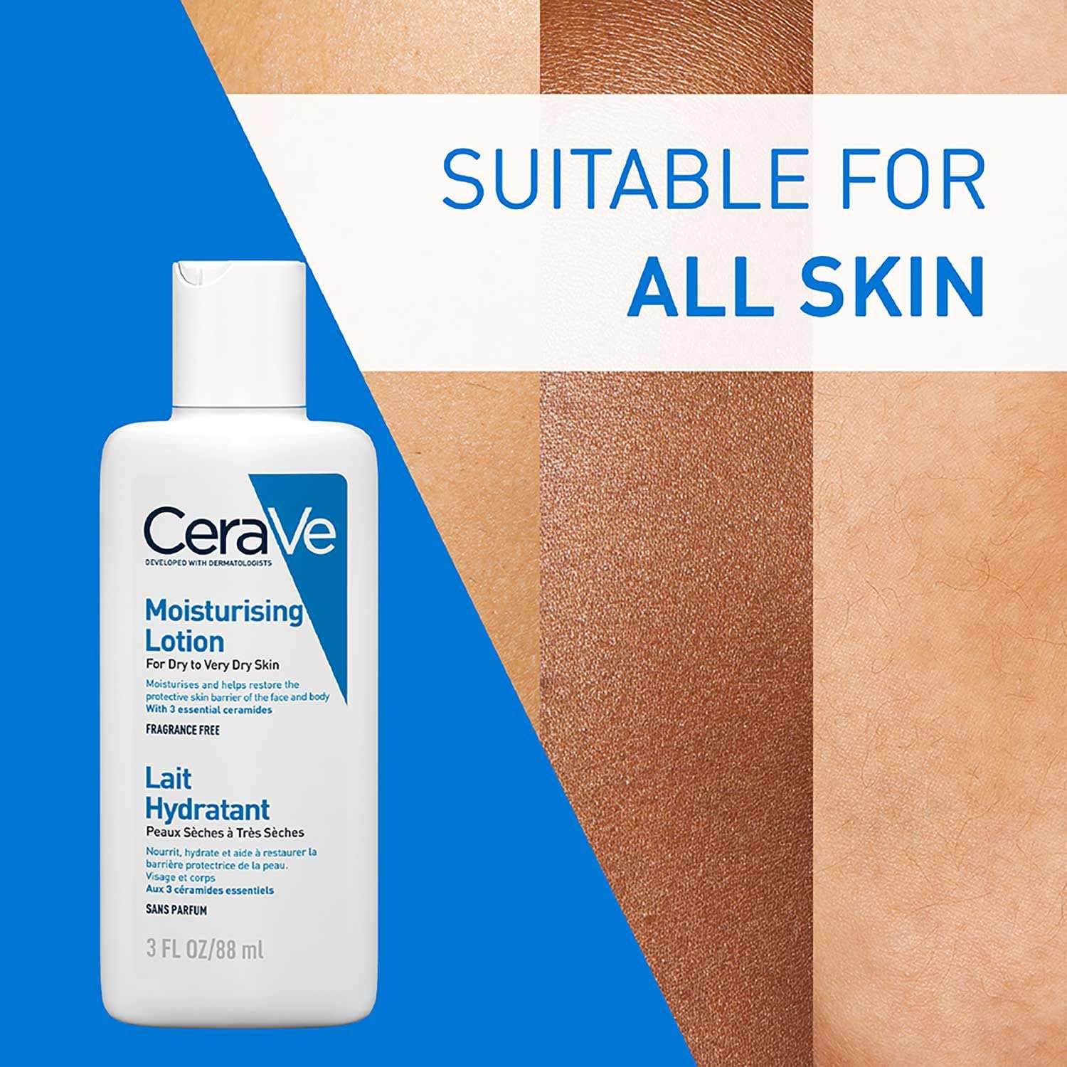 CeraVe Moisturizing Lotion For Dry To Very Dry Skin With Ceramides & Hyaluronic Acid – 88ml CeraVe