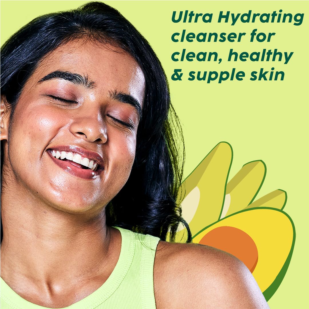 PLIX – The Plant Fix Avocado Ceramide Moisture Rush Juicy Cleanser | Hydrating & Nourishing Face Wash with Ceramides | Gentle Cleanser for Sensitive Skin | Unisex | 100ml PLIX