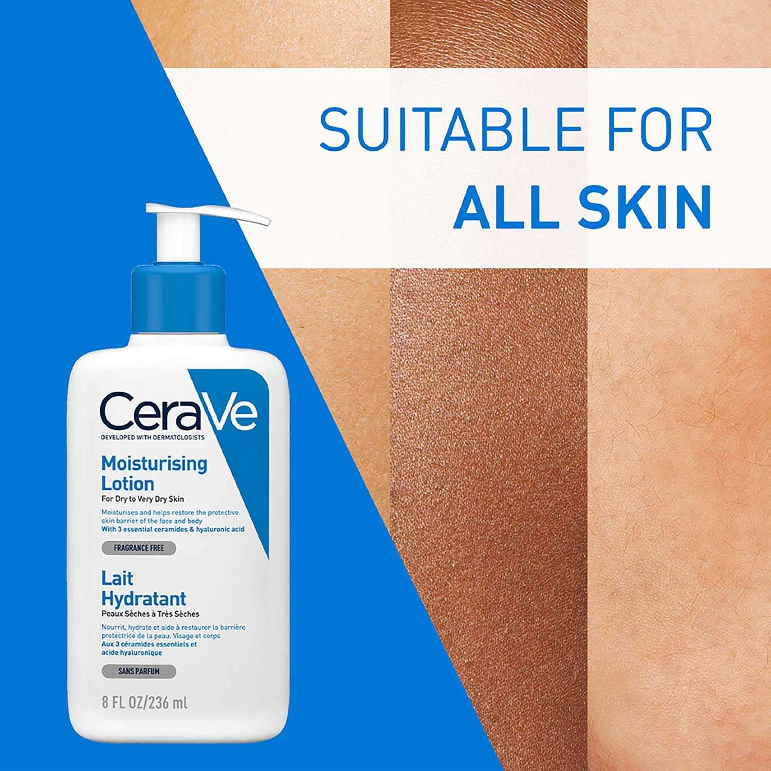 CeraVe Moisturizing Lotion For Dry To Very Dry Skin With Ceramides & Hyaluronic Acid – 236ml CeraVe