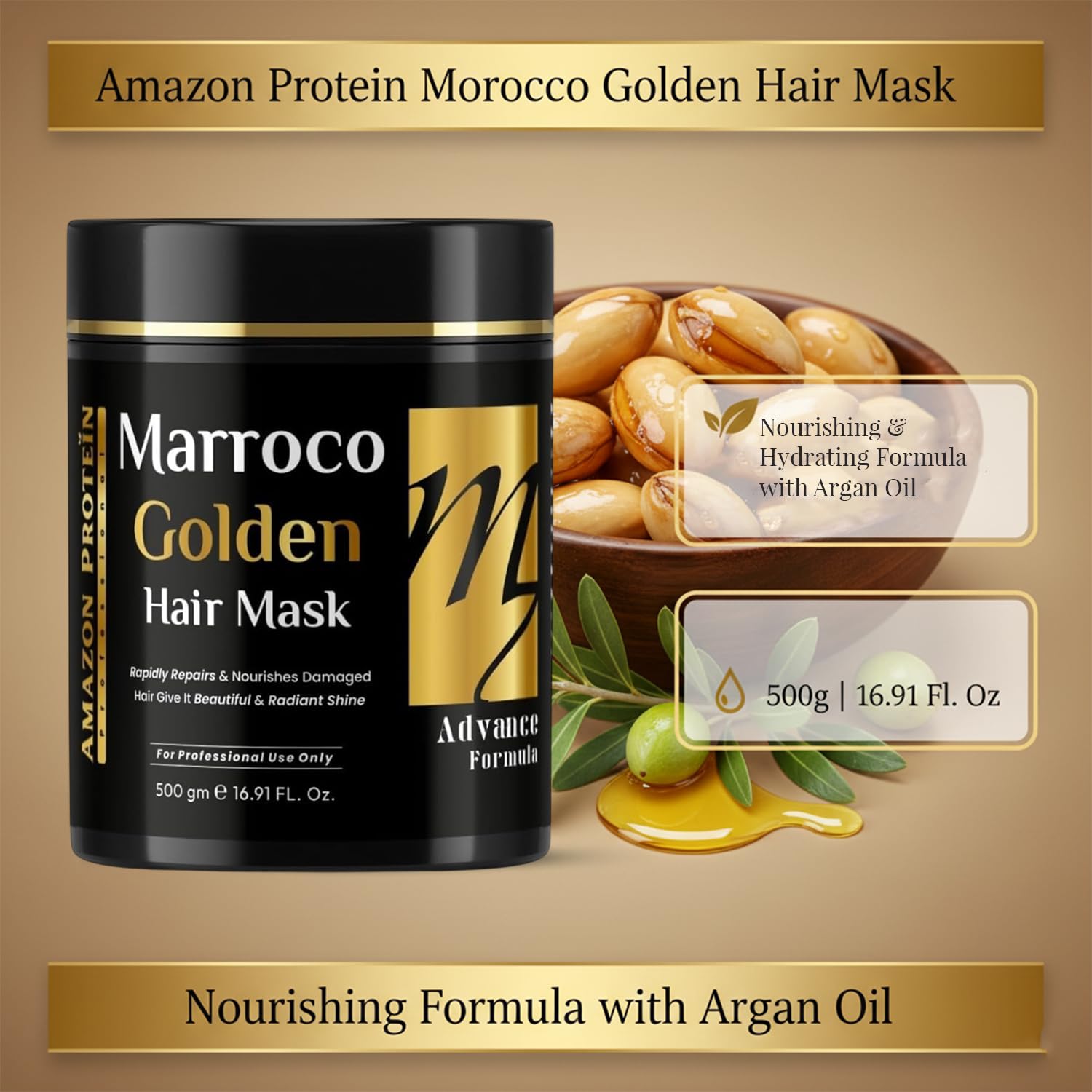 Floractive Profissional Marroco Golden Plus Mask (500 G) floractive professional